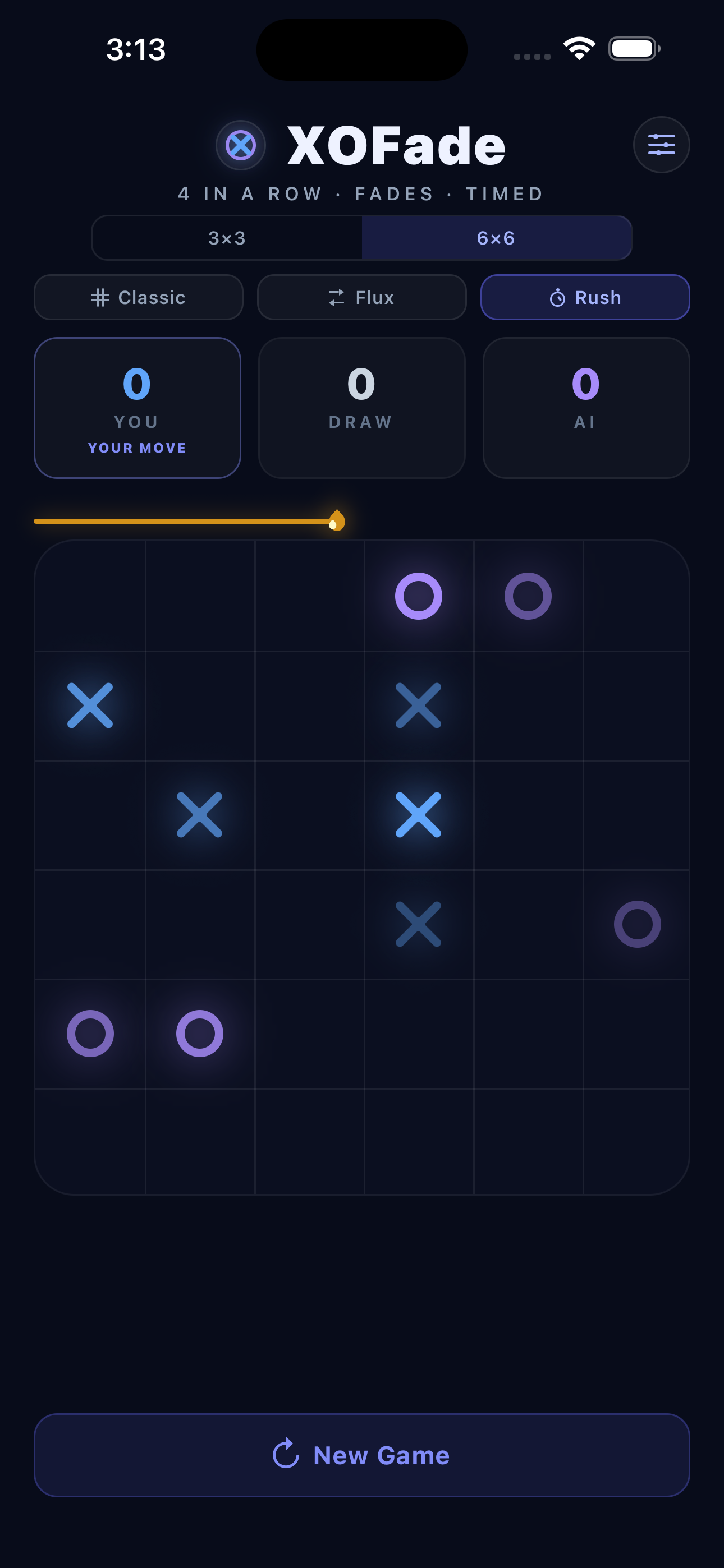 6x6 Rush mode in progress